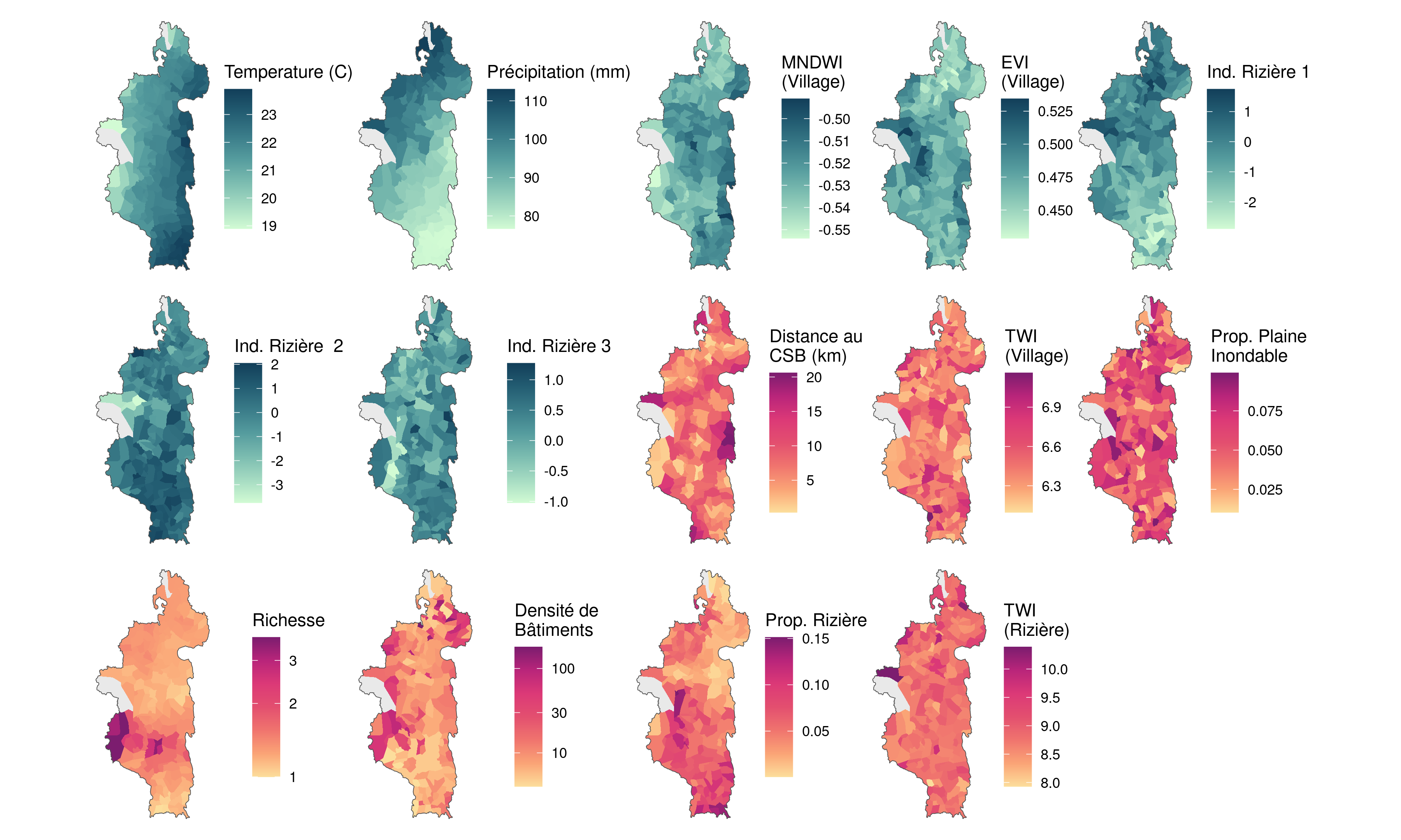 Maps of Variables